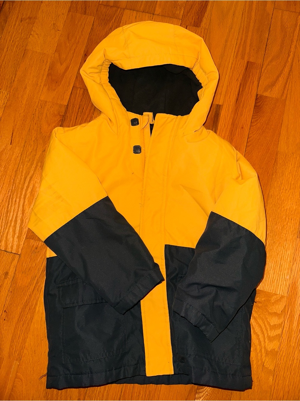 Swiss Tech Yellow and Black Kids Puffer Jacket with Hood
